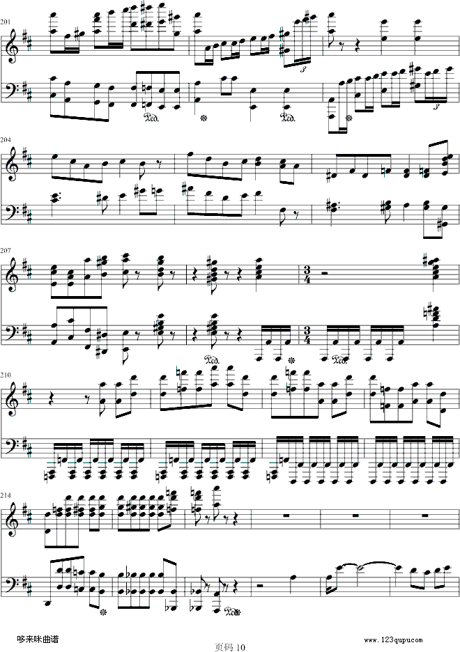 第九交响乐第四乐章-贝多芬钢琴曲谱（图10）