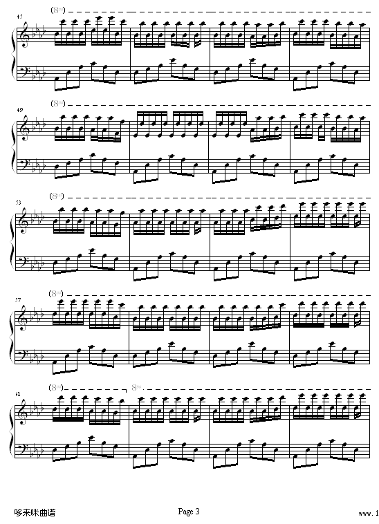 甜蜜奏鸣曲-SWEET BYE AND BYE-巴达尔杰斯卡钢琴曲谱（图3）
