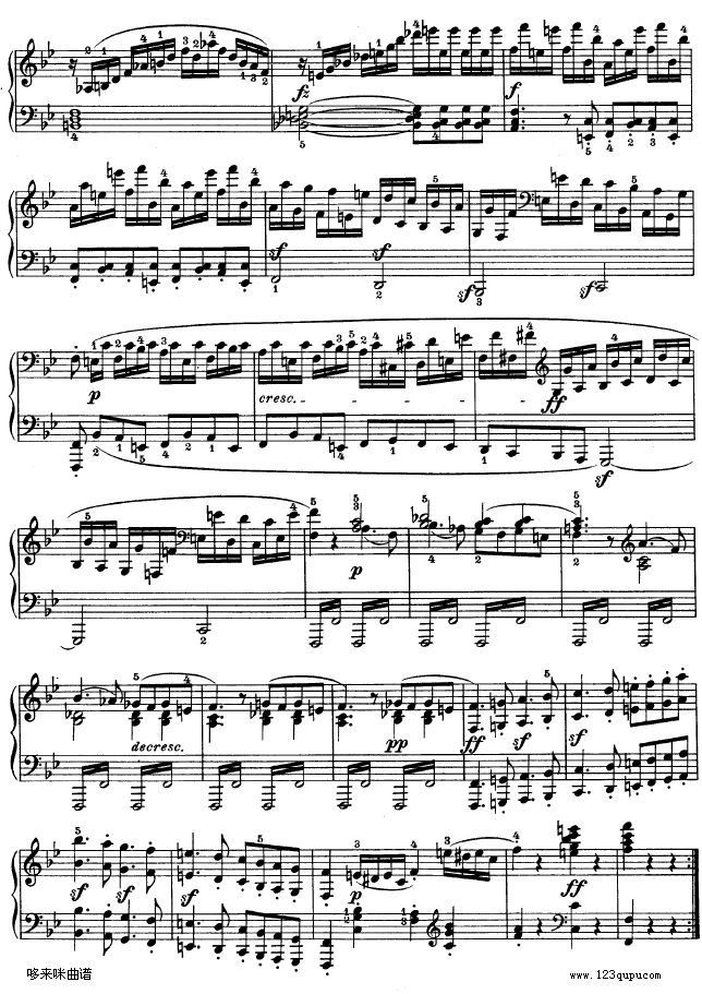 第十一钢琴奏鸣曲-op.22-贝多芬钢琴曲谱（图3）