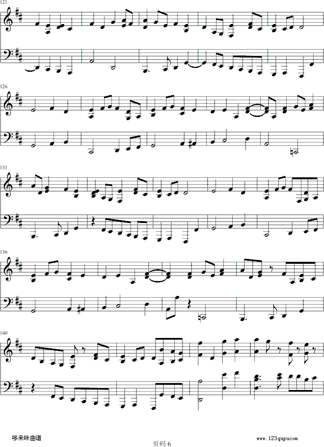 第九交响乐第四乐章-贝多芬钢琴曲谱（图6）
