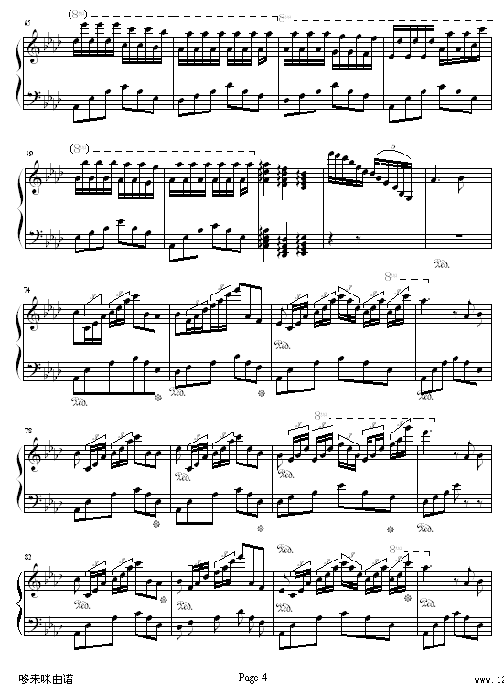 甜蜜奏鸣曲-SWEET BYE AND BYE-巴达尔杰斯卡钢琴曲谱（图4）
