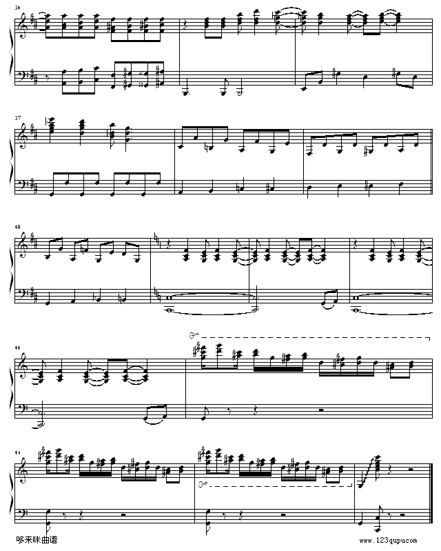 怀念的旋律-克莱德曼钢琴曲谱（图3）