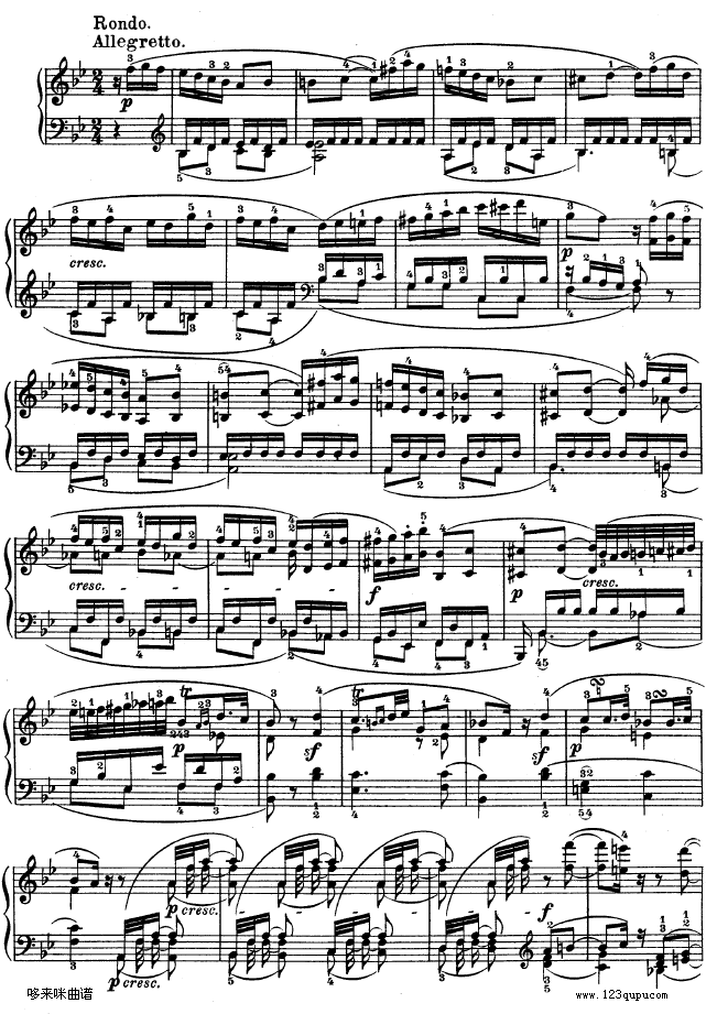第十一钢琴奏鸣曲-op.22-贝多芬钢琴曲谱（图16）