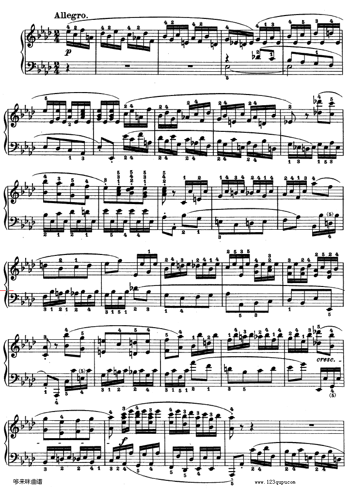 第十二钢琴奏鸣曲-（Op.26）-贝多芬钢琴曲谱（图14）