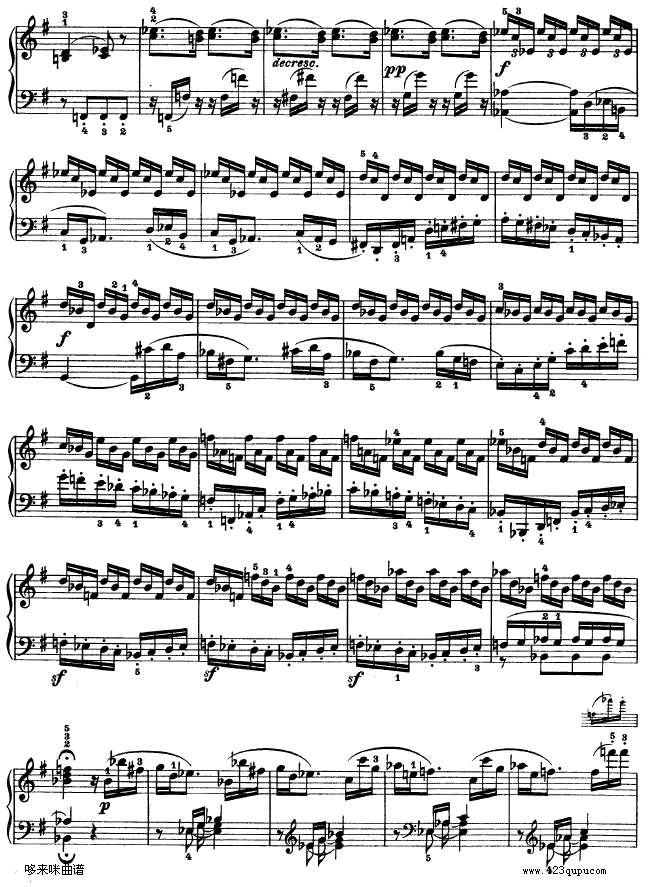 G大调第十钢琴奏鸣曲　Op. 14 No--2-贝多芬钢琴曲谱（图4）