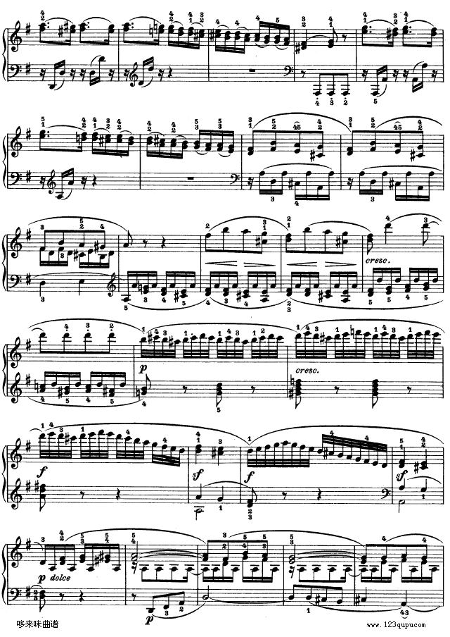 G大调第十钢琴奏鸣曲　Op. 14 No--2-贝多芬钢琴曲谱（图2）