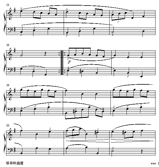 小步舞曲-(No.3)-巴赫钢琴曲谱（图2）