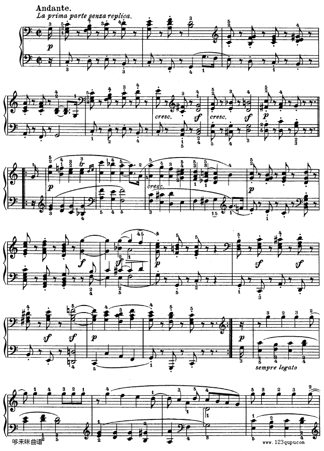 G大调第十钢琴奏鸣曲　Op. 14 No--2-贝多芬钢琴曲谱（图8）