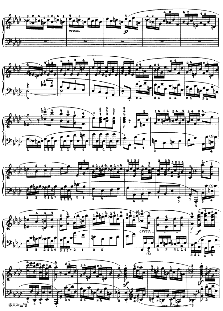 第十二钢琴奏鸣曲-（Op.26）-贝多芬钢琴曲谱（图17）