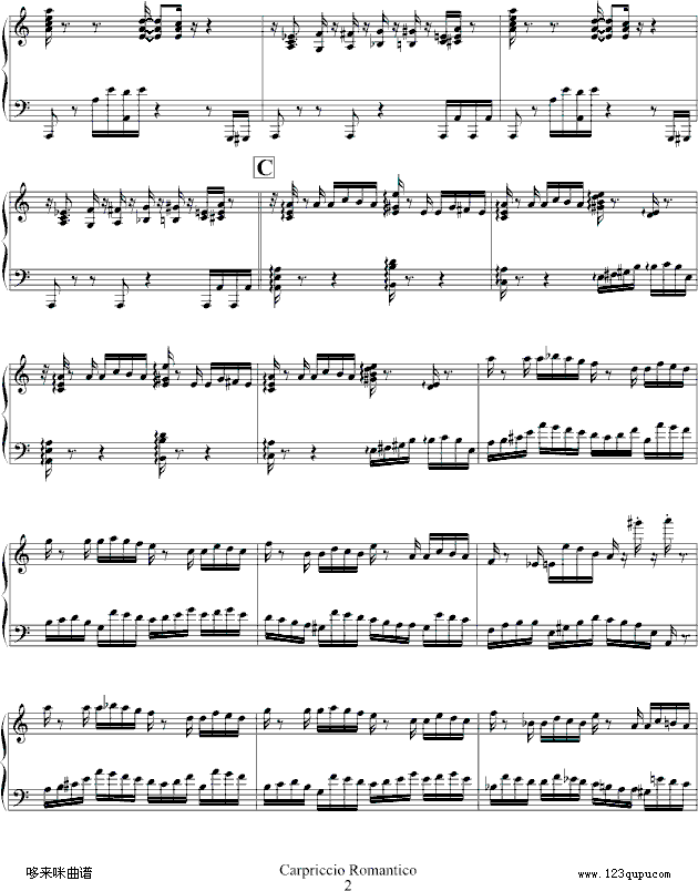 Capriccio Romantico-星海音乐听钢琴曲谱（图2）