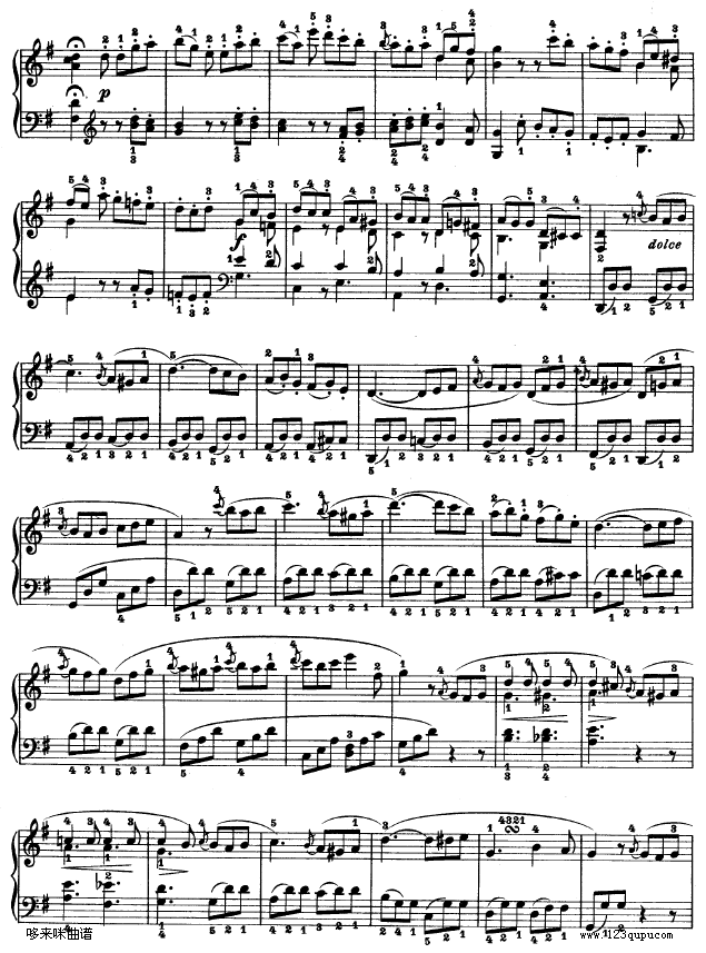 第十九钢琴奏鸣曲-（Op.49 No.1）-贝多芬钢琴曲谱（图7）