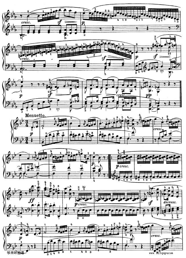第十一钢琴奏鸣曲-op.22-贝多芬钢琴曲谱（图14）