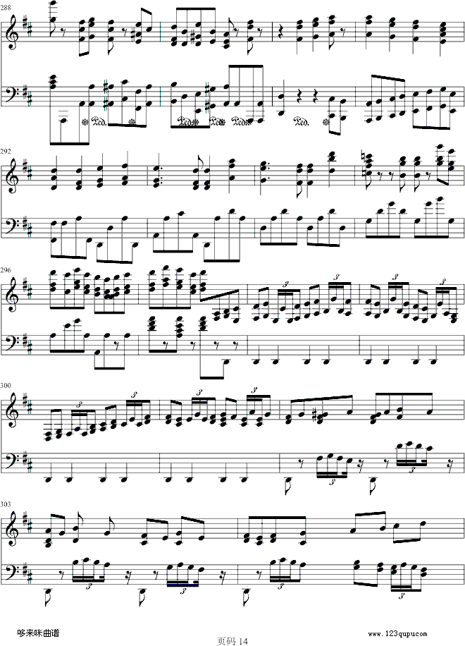 第九交响乐第四乐章-贝多芬钢琴曲谱（图14）