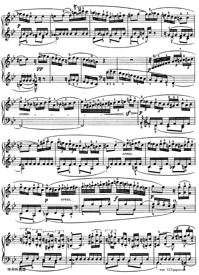 第十一钢琴奏鸣曲-op.22-贝多芬钢琴曲谱（图22）