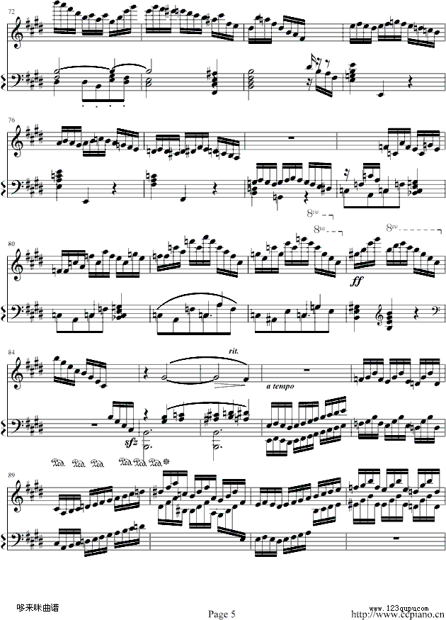 练习曲(NO.1)-莫什科夫斯基钢琴曲谱（图5）