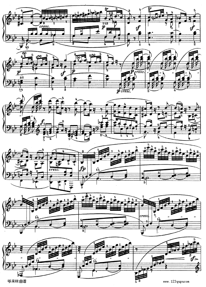 第十一钢琴奏鸣曲-op.22-贝多芬钢琴曲谱（图21）