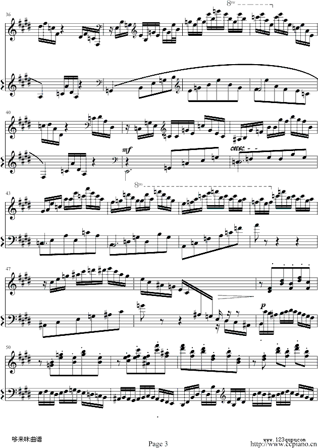 练习曲(NO.1)-莫什科夫斯基钢琴曲谱（图3）