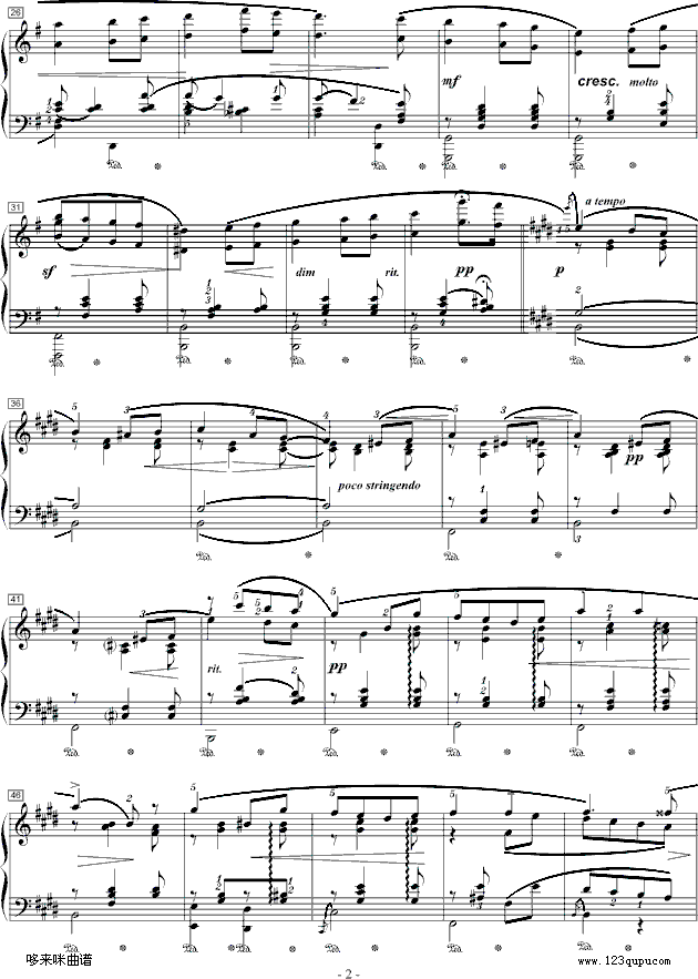 爱的礼赞-寒风-爱德华·艾尔加钢琴曲谱（图2）