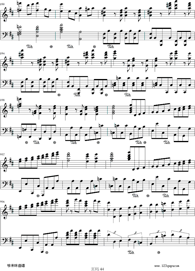 第九交响乐第四乐章-贝多芬钢琴曲谱（图44）