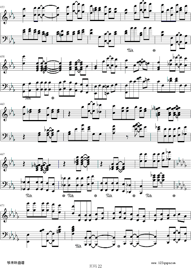 第九交响乐第四乐章-贝多芬钢琴曲谱（图22）