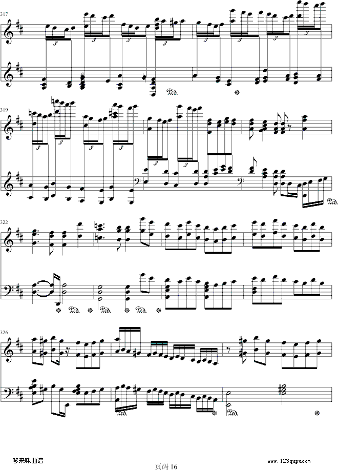 第九交响乐第四乐章-贝多芬钢琴曲谱（图16）