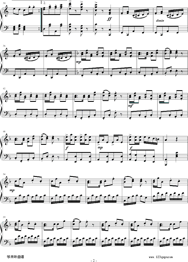 玩具兵进行曲-莱昂·耶塞尔钢琴曲谱（图2）