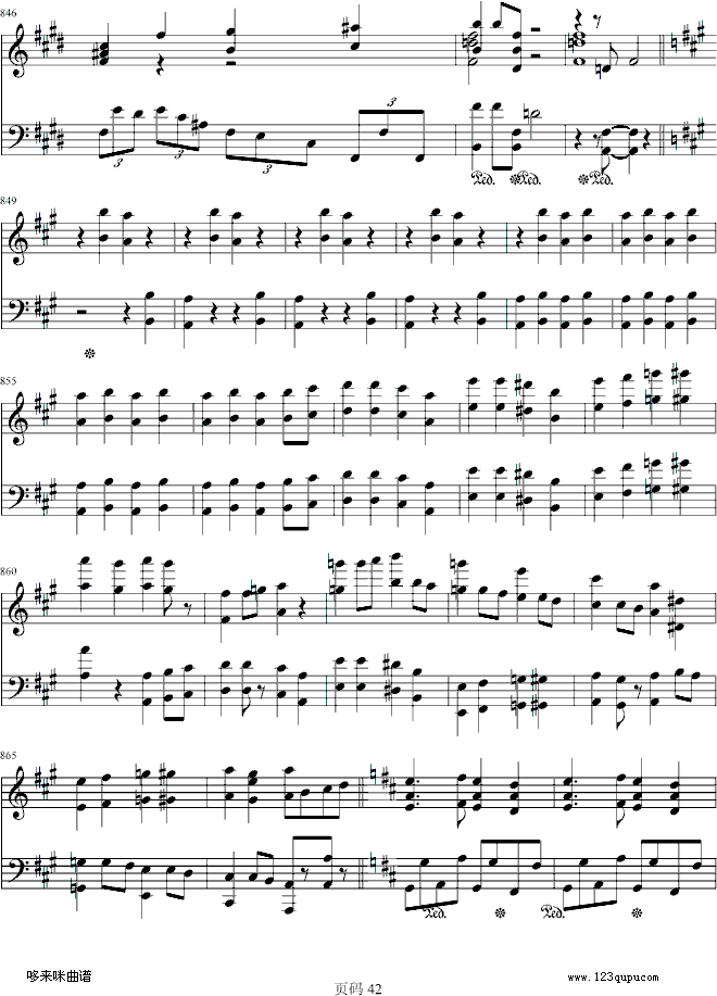 第九交响乐第四乐章-贝多芬钢琴曲谱（图42）