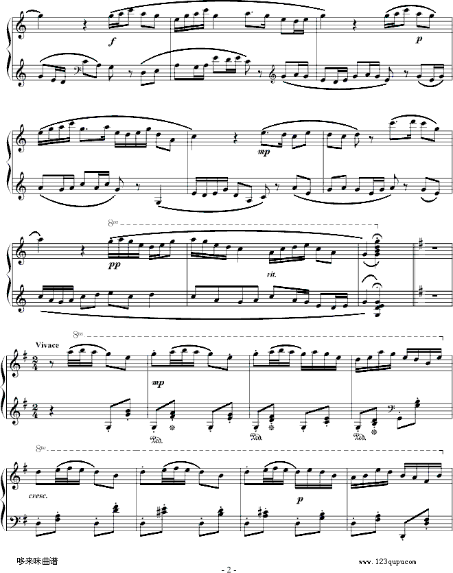 牧童短笛-我学钢琴-贺绿汀钢琴曲谱（图1）
