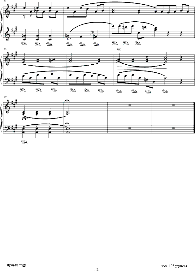 圣母颂-(Ave Maria)-布格缪勒钢琴曲谱（图2）