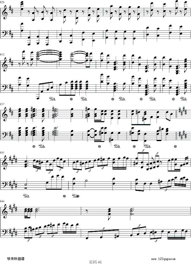 第九交响乐第四乐章-贝多芬钢琴曲谱（图41）