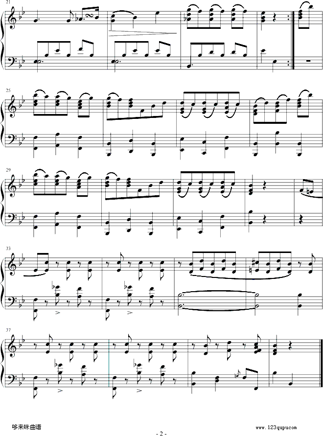 最后的乐思-韦伯钢琴曲谱（图2）
