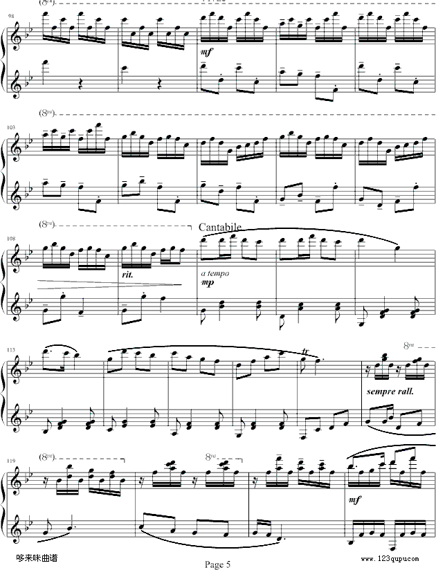向阳花-储望华-中国名曲钢琴曲谱（图5）