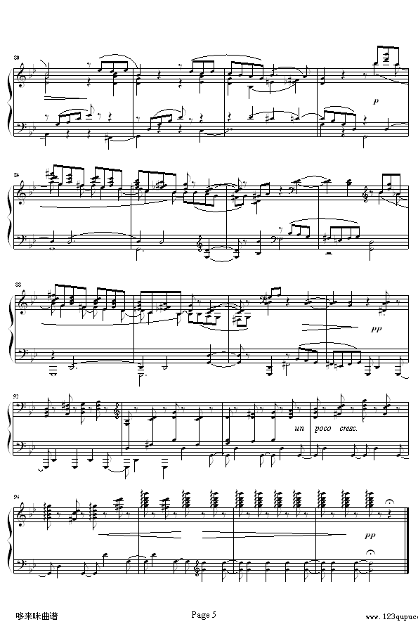 六月—船歌-柴科夫斯基钢琴曲谱（图5）
