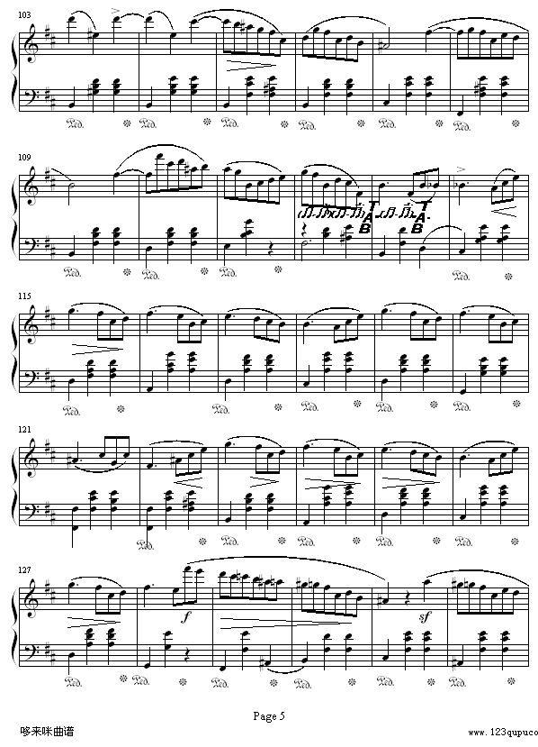 b小调圆舞曲Op.69 No.2-肖邦钢琴曲谱（图5）