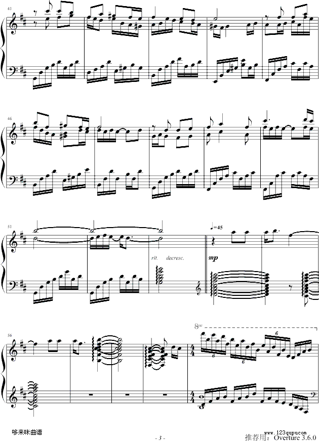 橄榄树-保罗 莫利哀钢琴曲谱（图3）