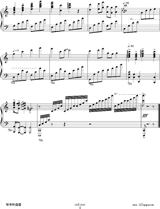 紅太陽-克莱德曼钢琴曲谱（图4）
