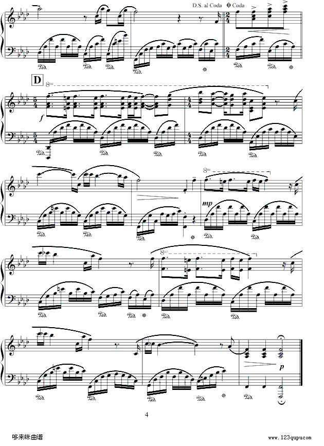 爱莲娜-克莱德曼钢琴曲谱（图4）