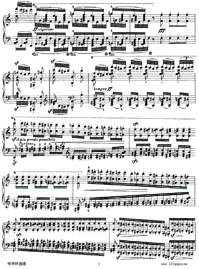 钟声大幻想曲-李斯特钢琴曲谱（图5）