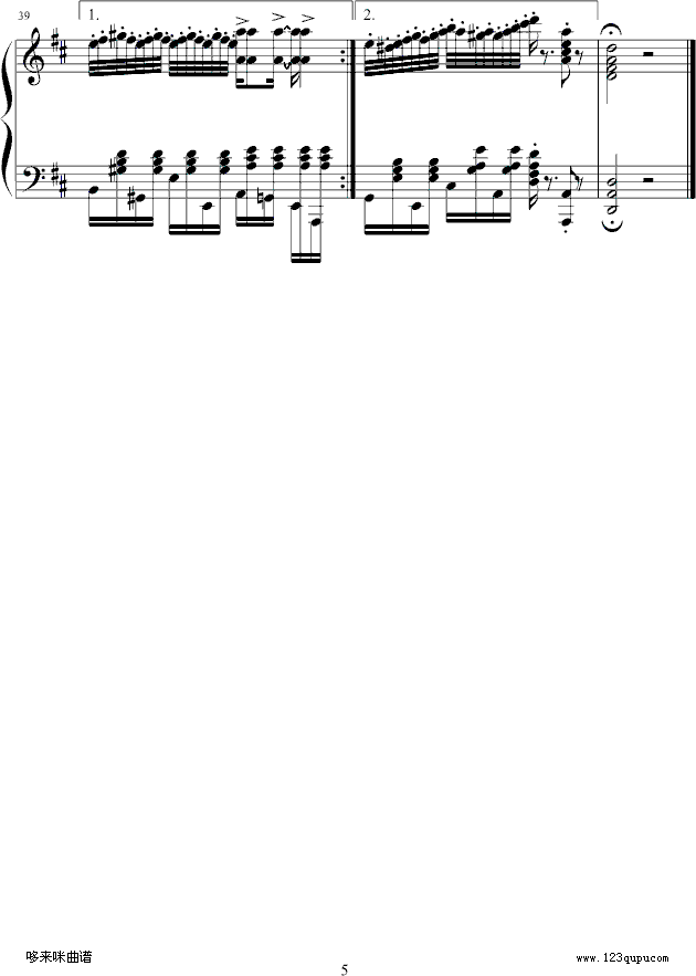 柴達爾斯舞曲-克莱德曼钢琴曲谱（图5）