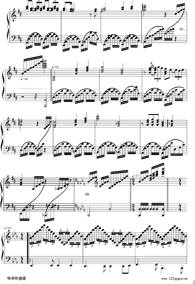 Wonderland By Night-克莱德曼钢琴曲谱（图2）