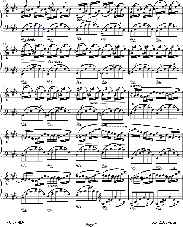Fantasie Impromptu-肖邦钢琴曲谱（图7）