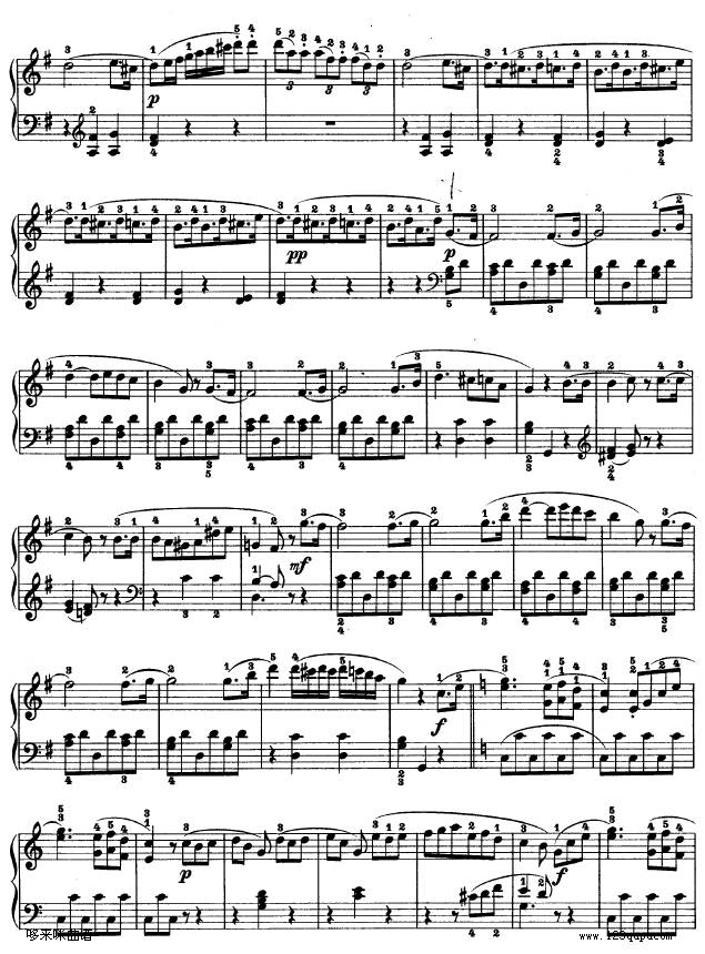 第二十钢琴奏鸣曲-Op.49 No.2-贝多芬钢琴曲谱（图6）