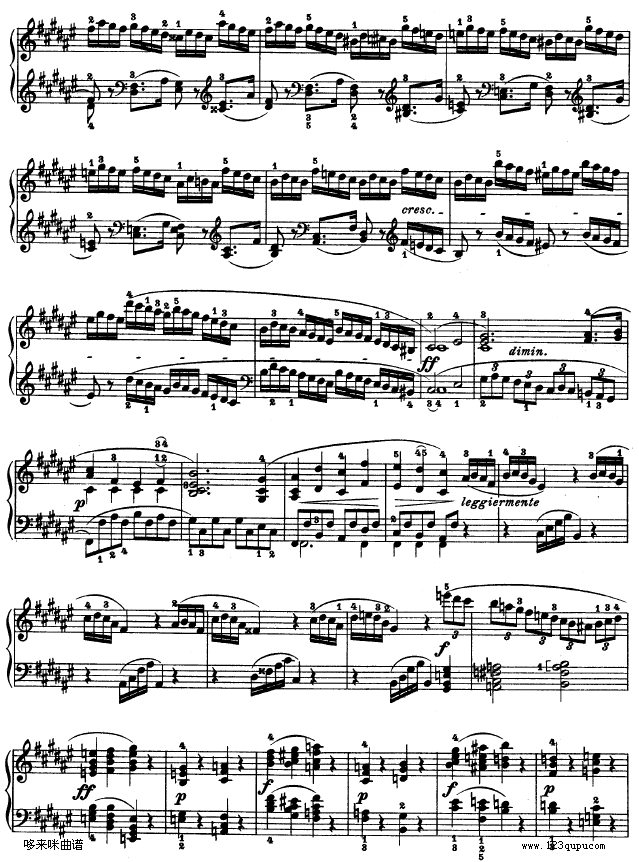 第二十四钢琴奏鸣曲-Op.78-贝多芬钢琴曲谱（图3）