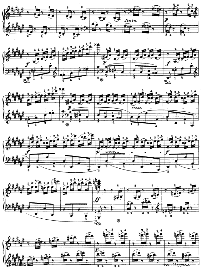 第二十四钢琴奏鸣曲-Op.78-贝多芬钢琴曲谱（图7）
