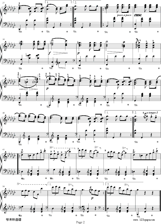 降G大调圆舞曲(Op70No.1)-肖邦钢琴曲谱（图2）