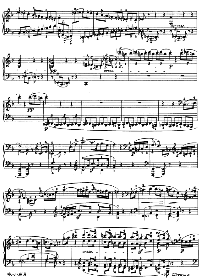 第二十二钢琴奏鸣曲-Op.54-贝多芬钢琴曲谱（图3）