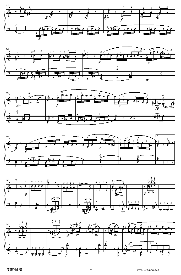 C大调钢琴奏鸣曲 K279-莫扎特钢琴曲谱（图11）