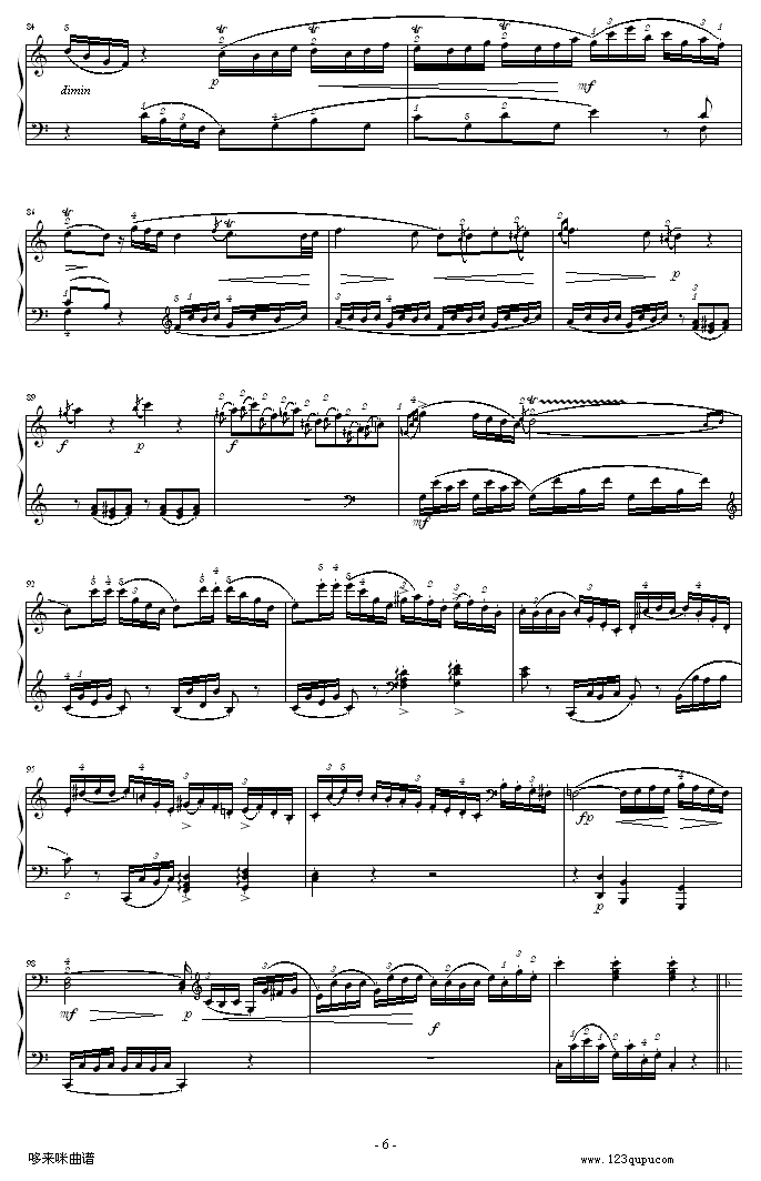 C大调钢琴奏鸣曲 K279-莫扎特钢琴曲谱（图6）