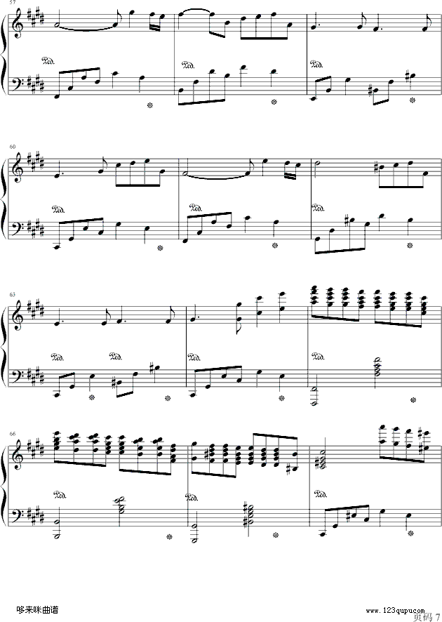 利鲁之歌-马克西姆钢琴曲谱（图7）