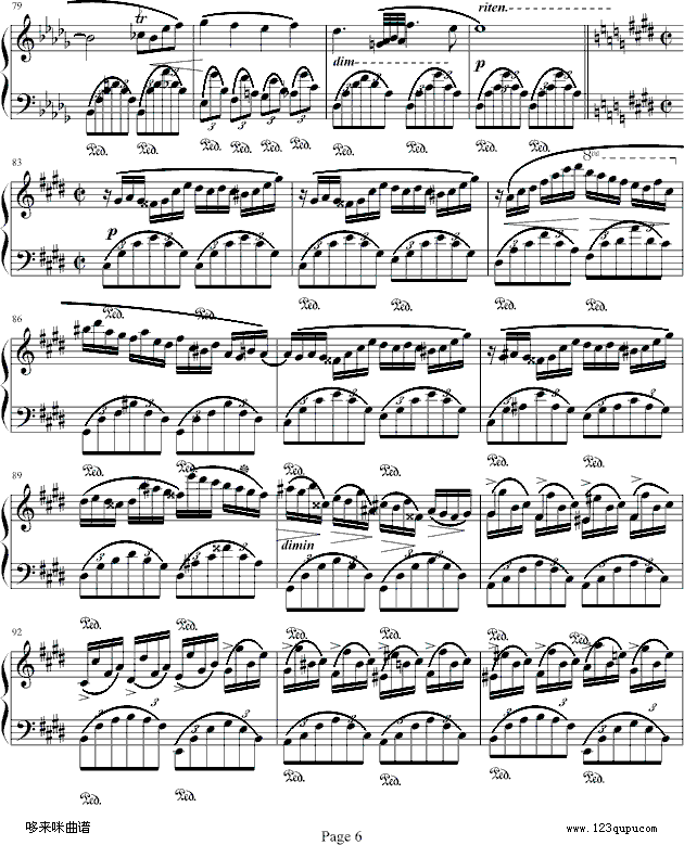 Fantasie Impromptu-肖邦钢琴曲谱（图6）
